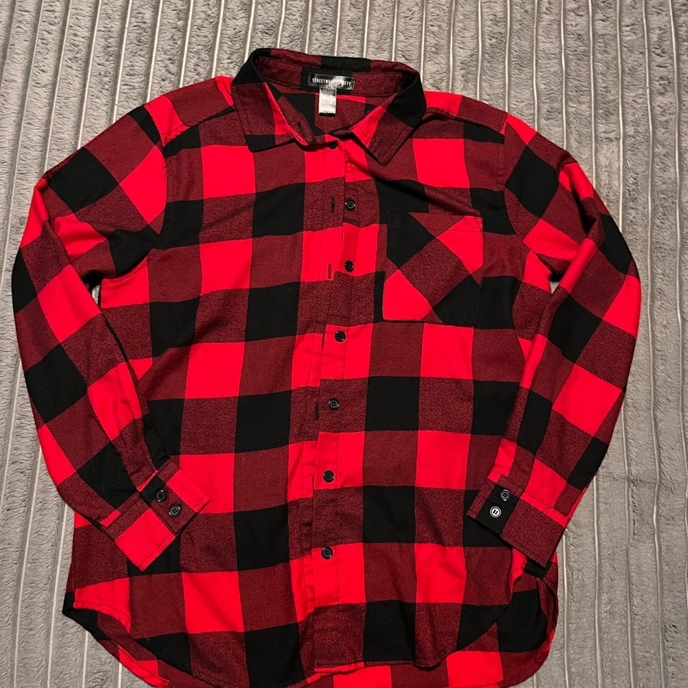 Red and Black Plaid Men's Shirt